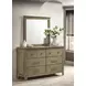 Hazlewood Vineyard Oak 6 Drawer Dresser with Mirror