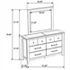 Hazlewood Vineyard Oak 6 Drawer Dresser with Mirror