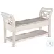 Willow Cove Marble White 48" Accent Bench with Storage