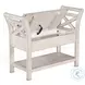 Willow Nest Marble White 36" Accent Bench with Storage