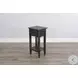 Seabright Black Rectangular Chair Side Table with Drawer