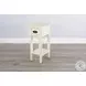 Seabright White Rectangular Chair Side Table with Drawer