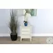 Seabright White Rectangular End Table with Drawer