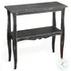 Cozy Luxe Black Sand 28" Rectangular Side Table