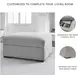 Gabyleigh Nickel Performance Fabric Storage Ottoman