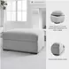 Gabyleigh Nickel Performance Fabric Storage Ottoman
