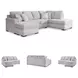 Gabyleigh Nickel 2 Piece Performance Fabric Sectional with RAF Chaise