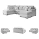 Gabyleigh Nickel 2 Piece Performance Fabric Sectional with LAF Chaise