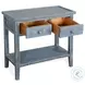 Cozy Luxe Ocean Blue 33" Rectangular Side Table