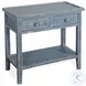 Cozy Luxe Ocean Blue 33" Rectangular Side Table