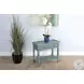 Seabright Green Rectangular Side Table with 2 Drawer