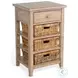 Cozy Luxe Natural Beach Pebble Rectangular Storage Table
