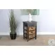 Rustic Refined Black Sand Rectangular Storage Table