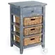 Seabright Blue 1 Drawer Storage Rack with Baskets