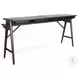 Hearthwood Haven Dark Brown 78" Rectangular Console Table with USB Charging
