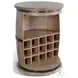 Sagewyn Natural Half Barrel Wine Bar with Metal Accents