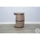 Sagewyn Natural Half Barrel Wine Bar with Metal Accents