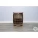 Sagewyn Natural Half Barrel Wine Bar with Metal Accents