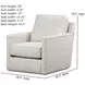 Durango Moose Off White and Gray Performance Fabric Upholstered Accent Chair