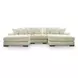 Lindyn Ivory 3 Piece Sectional with Double Chaise