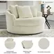 Lindyn Ivory Oversized Swivel Accent Chair