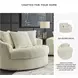 Lindyn Ivory Oversized Swivel Accent Chair