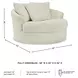 Lindyn Ivory Oversized Swivel Accent Chair