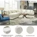 Lindyn Ivory 6 Piece Sectional with LAF Chaise