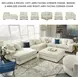 Lindyn Ivory 6 Piece Sectional with LAF Chaise