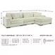 Lindyn Ivory 3 Piece Sectional with RAF Chaise