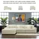 Lindyn Ivory 3 Piece Sectional with LAF Chaise