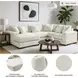 Lindyn Ivory 4 Piece Sectional with LAF Chaise