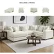 Lindyn Ivory 4 Piece Sectional with LAF Chaise