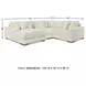 Lindyn Ivory 4 Piece Sectional with LAF Chaise