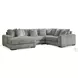Lindyn Fog 4 Piece Sectional with LAF Chaise