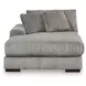 Lindyn Fog 4 Piece Modular Sectional with Double Chaise and Pillows