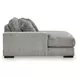 Lindyn Fog 4 Piece Modular Sectional with Double Chaise and Pillows