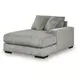 Lindyn Fog 4 Piece Modular Sectional with Double Chaise and Pillows