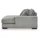 Lindyn Fog 4 Piece Modular Sectional with Double Chaise and Pillows