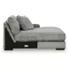 Lindyn Fog 4 Piece Modular Sectional with Double Chaise and Pillows