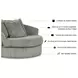 Lindyn Fog Oversized Swivel Accent Chair