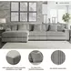 Lindyn Fog 3 Piece Sectional with LAF Chaise