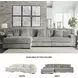 Lindyn Fog 3 Piece Sectional with LAF Chaise