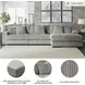 Lindyn Fog 3 Piece Sectional with RAF Chaise