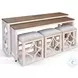 Hearthwood Haven White 5 Piece 72" Rectangular Nesting Console Table with Stools