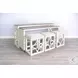 Hearthwood Haven White 5 Piece 72" Rectangular Nesting Console Table with Stools