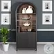 Autumn Echo Black 2 Door Arched Display Cabinet