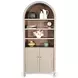 Sagewyn Light Gray 2 Door Arched Display Cabinet