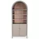 Sagewyn Light Gray 2 Door Arched Display Cabinet