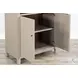 Sagewyn Light Gray 2 Door Arched Display Cabinet